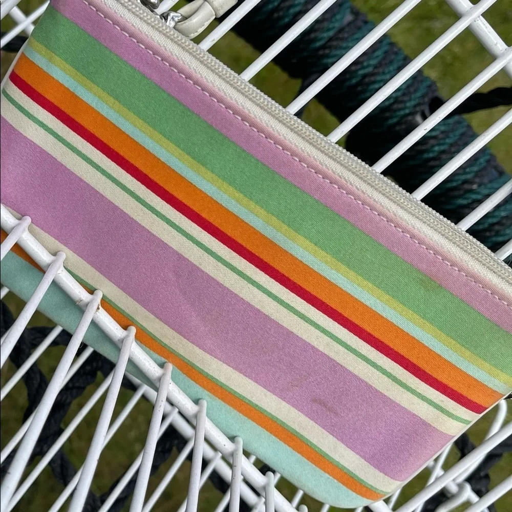 Coach Hampton multi colored wristlet